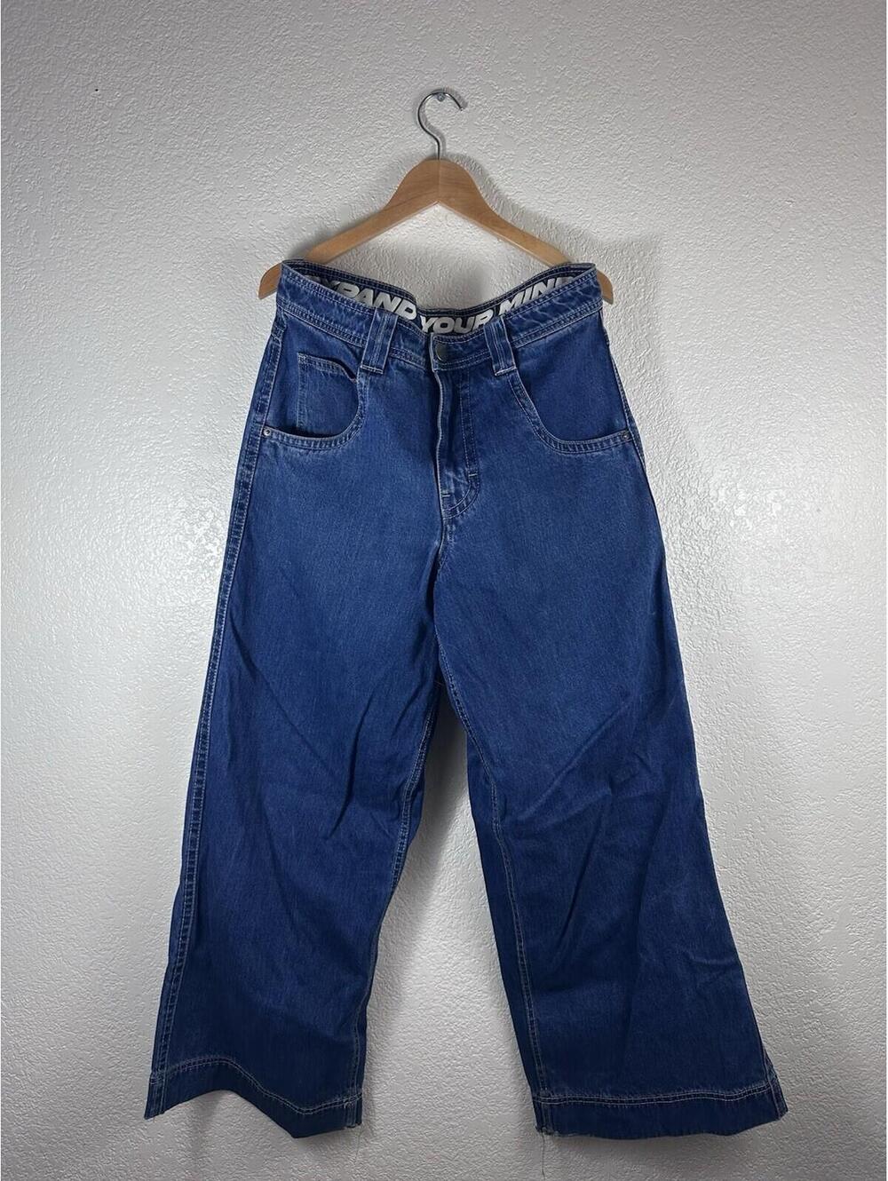 A-Lab Baggy Jeans Mens Size 30 Blue Wide Leg Y2K Skate Denim Pants